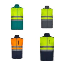 Gilet de travail haute visibilité Softshell stretch bicolore multi-poches Velilla 305906