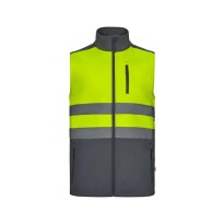 Gilet de travail haute visibilité Softshell stretch bicolore multi-poches Velilla 305906