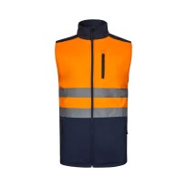 Gilet de travail haute visibilité Softshell stretch bicolore multi-poches Velilla 305906