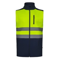 Gilet de travail haute visibilité Softshell stretch bicolore multi-poches Velilla 305906