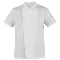 Veste de travail à manches courtes 100% coton pour cuisinier Giblor's Tommaso Q8G00185