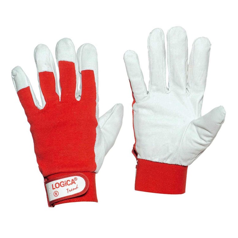 12 paires - Gants de travail en cuir Logica...