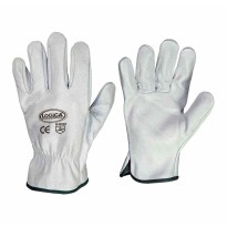 10 paires - Gants de travail en cuir fleur Logica 114E2S