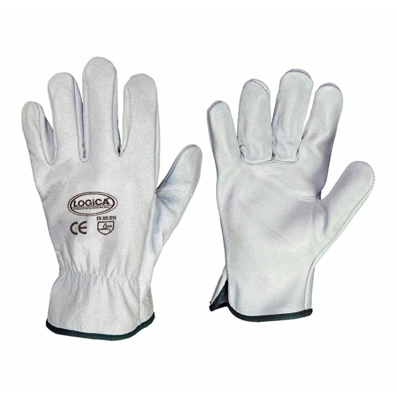 10 paires - Gants de travail en cuir fleur...