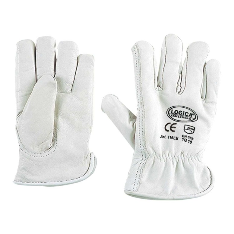 10 paires - Gants de travail en cuir fleur...