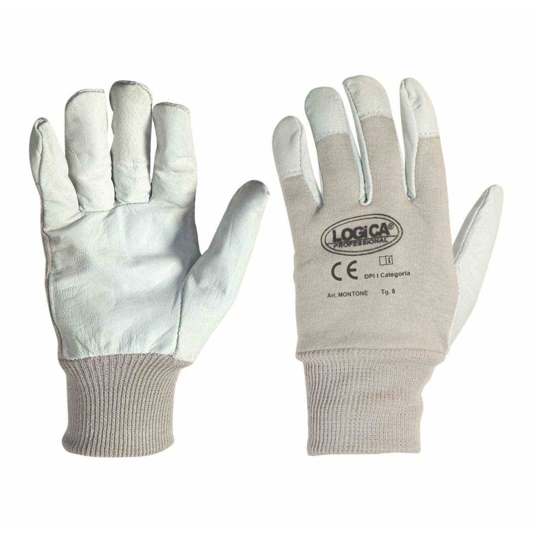 10 Paires - Gants de Travail en Cuir Logica...