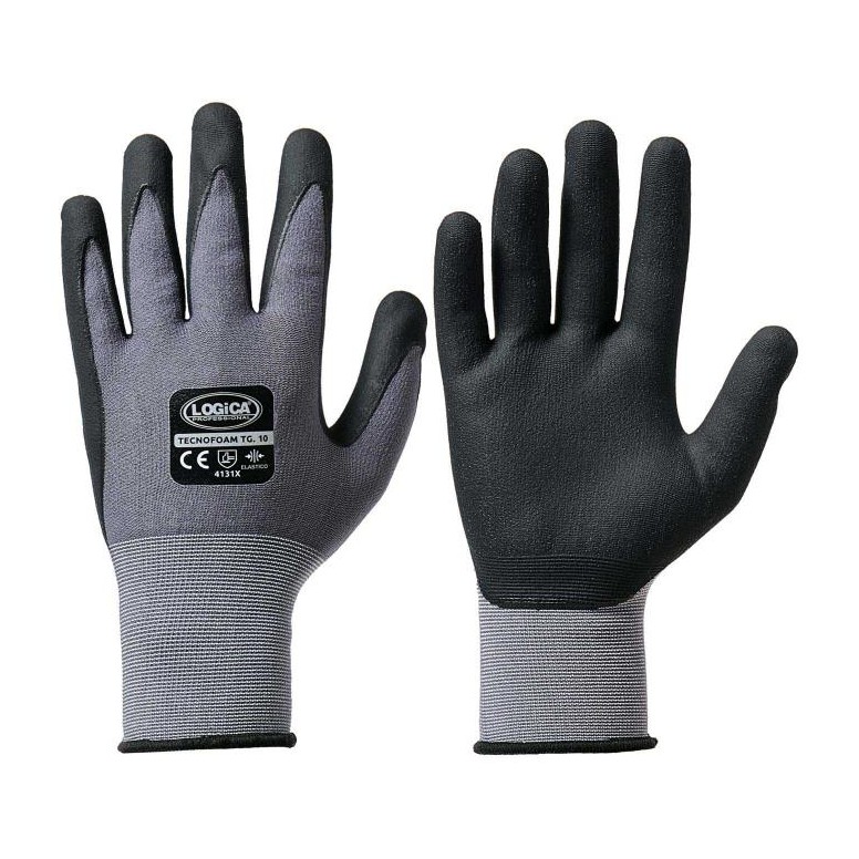 12 Paires - Gants de travail enduits de nitrile...