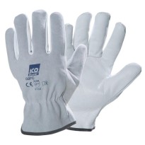 Gants de travail en cuir fleur avec dos en croûte 016/1