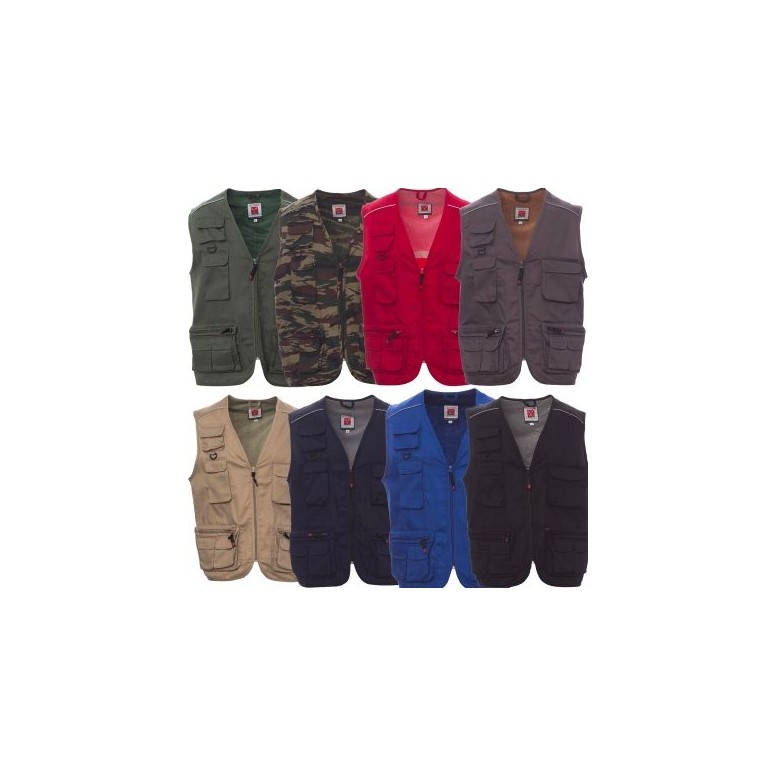 Gilet d'été multipoches avec doublure...