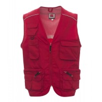 Gilet d'été multipoches avec doublure intérieure en dry-tech et passepoil réfléchissant dans le dos AY 7216