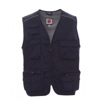 Gilet d'été multipoches avec doublure intérieure en dry-tech et passepoil réfléchissant dans le dos AY 7216
