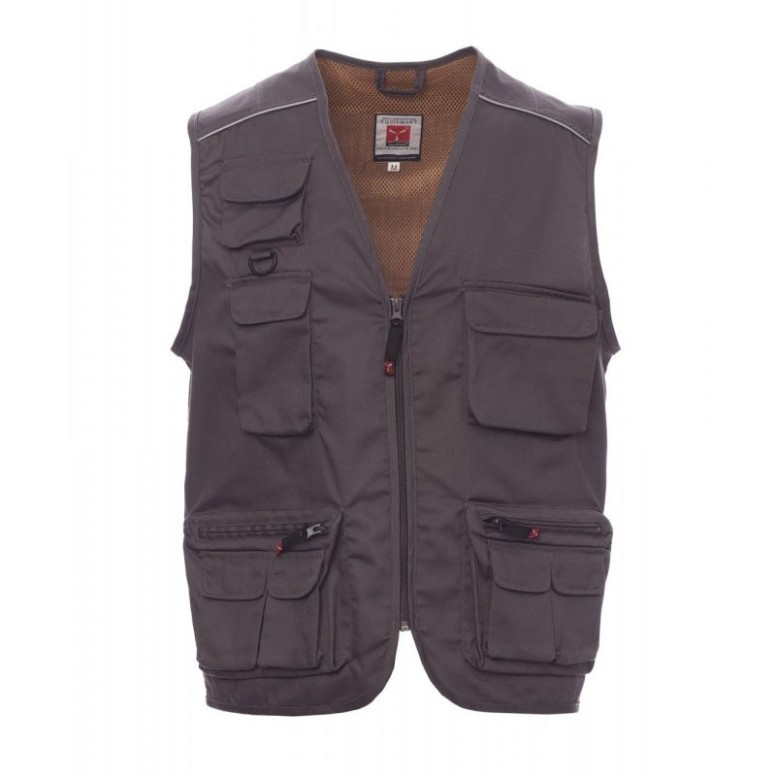 Gilet d'été multipoches avec doublure...