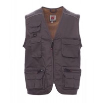 Gilet d'été multipoches avec doublure intérieure en dry-tech et passepoil réfléchissant dans le dos AY 7216