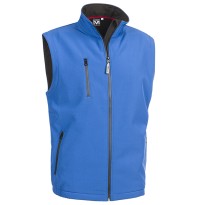 Tous dehors - Gilet de Travail Softshell Multipoches Stretch Sottozero Chrono E0120 couleur bleu royal taille M