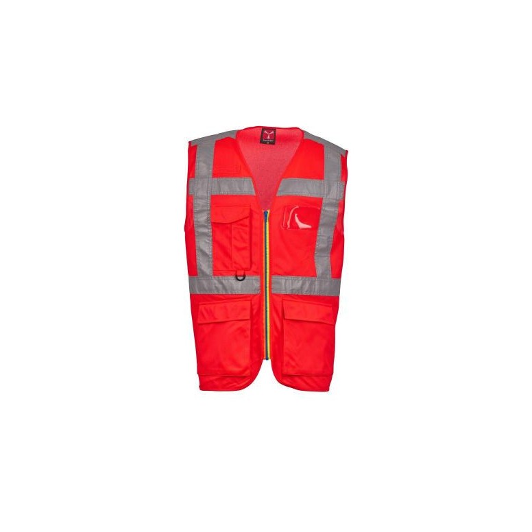 Gilet de travail Haute Visibilité Multipoches...