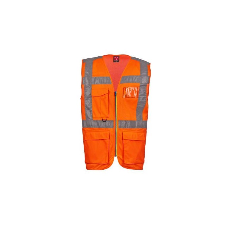 Gilet de travail Haute Visibilité Multipoches...