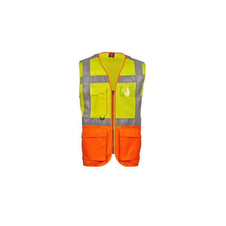 Gilet de travail Haute Visibilité Multipoches...