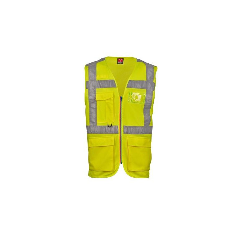 Gilet de travail Haute Visibilité Multipoches...