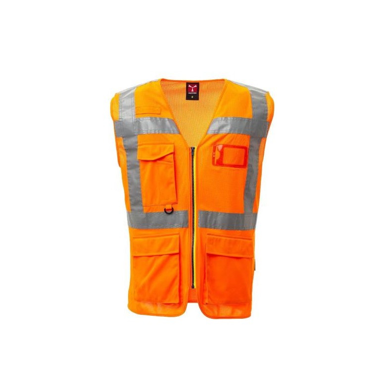 Gilet de travail Haute Visibilité Multipoches...