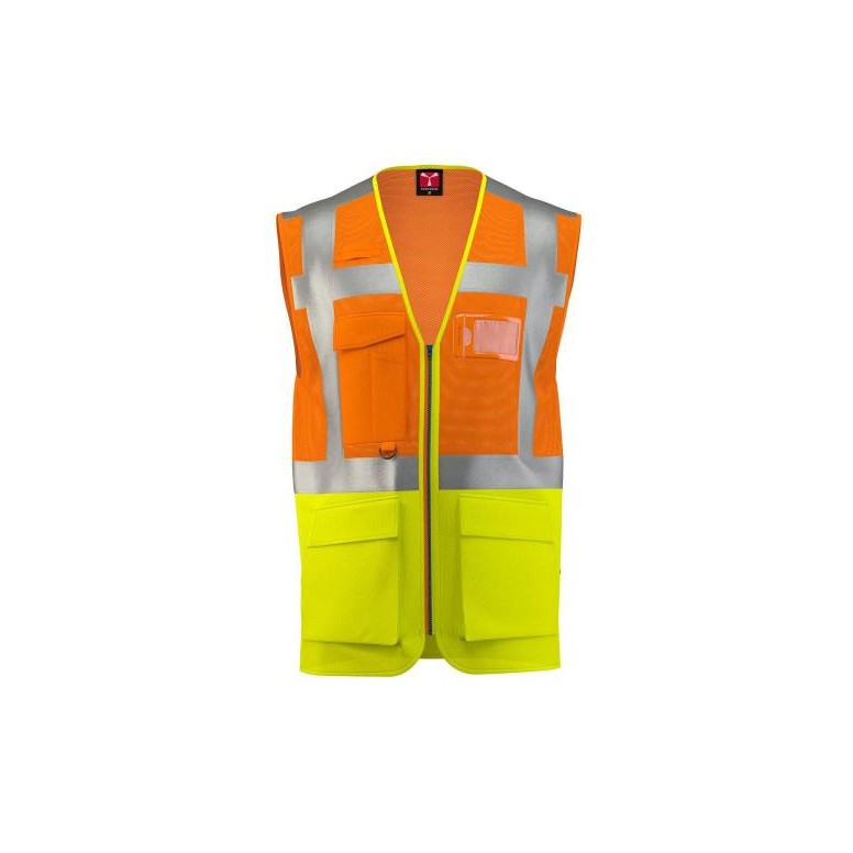 Gilet de travail Haute Visibilité Multipoches...