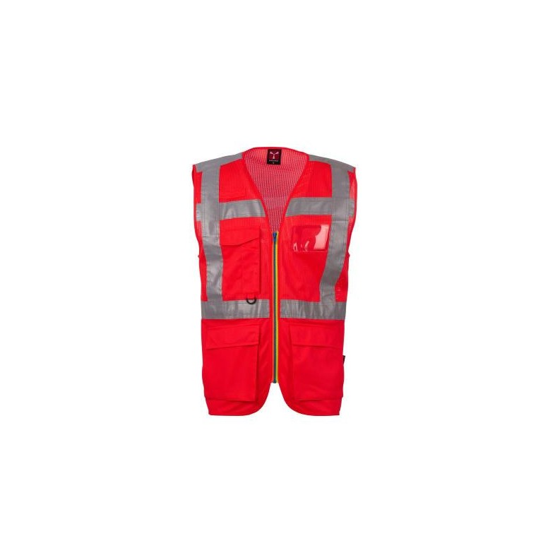 Gilet de travail Haute Visibilité Multipoches...