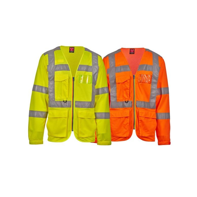 Gilet de travail Haute Visibilité Multipoches...