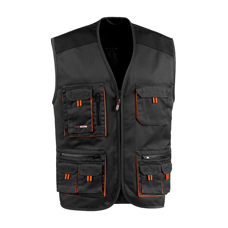 Gilet de Travail Multipoches Sans Métal...