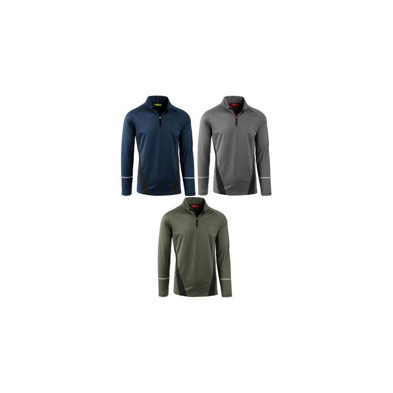 Sweat en Polaire de Travail Demi-Zip Stretch...