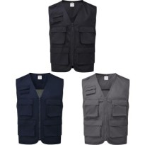 Gilet de Travail Multipoches à Fermeture Zippée Complète Portwest C704