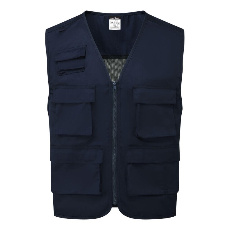 Gilet de Travail Multipoches à Fermeture Zippée...