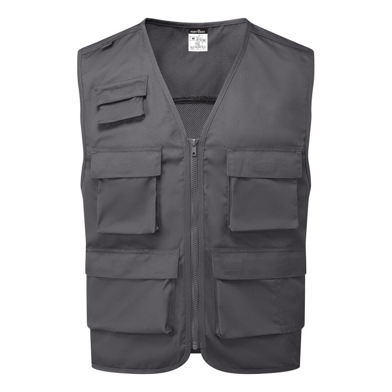 Gilet de Travail Multipoches à Fermeture Zippée...
