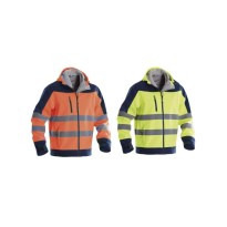 Veste de Travail Haute Visibilité Softshell Multipoches Hiver à Fermeture Éclair Complète Capuche P&P Loyal Bright GGX1R 411
