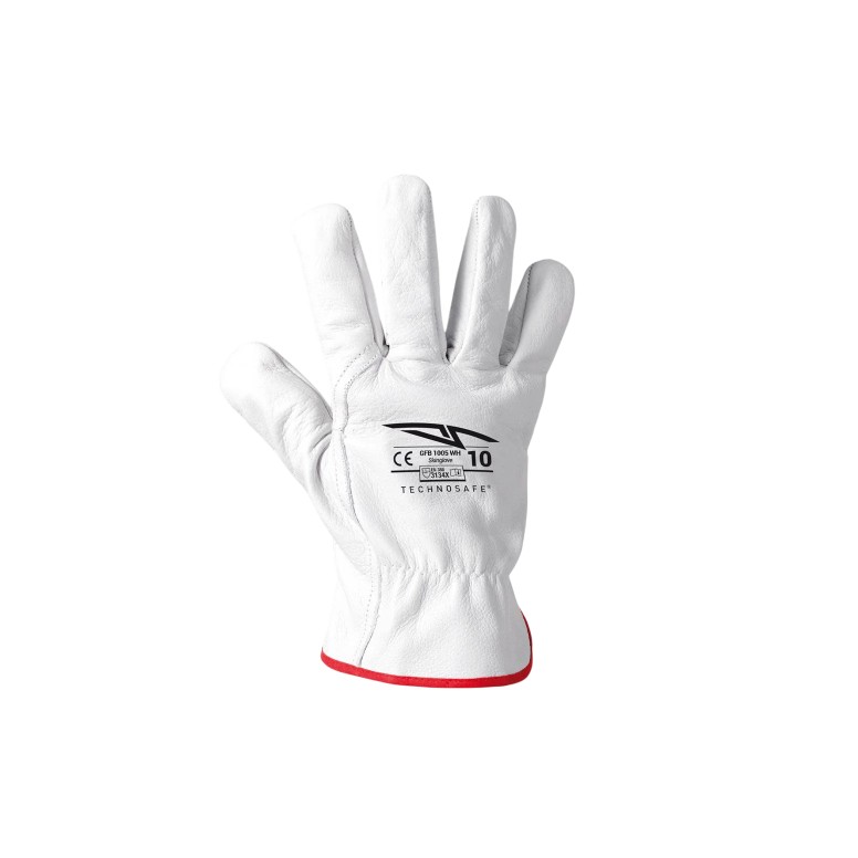 12 Pièces - Gants de travail en cuir fleur...
