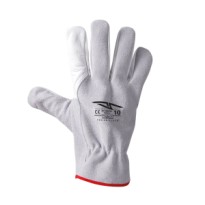 12 Pièces – Gants de travail en cuir fleur Technosafe GFC1002WH