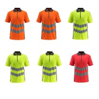 Polo de travail à demi-zip haute visibilité Murton Mascot...