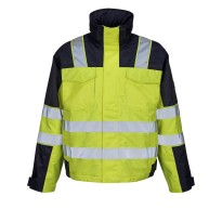 Veste de travail haute visibilité coupe-vent imperméable multipoches Genova Mascot 05023-880