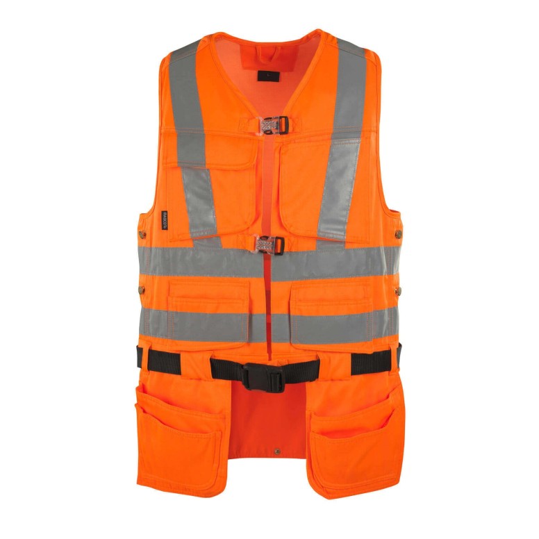 Gilet de Travail Haute Visibilité Multipoches...