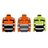 Veste de travail haute visibilité multipoches coupe-vent déperlant imperméable Loreto Mascot 09335-880