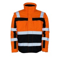 Veste de travail haute visibilité multipoches coupe-vent déperlant imperméable Loreto Mascot 09335-880