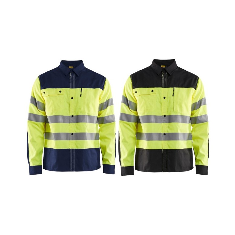 Chemise de travail Blaklader haute visibilité...