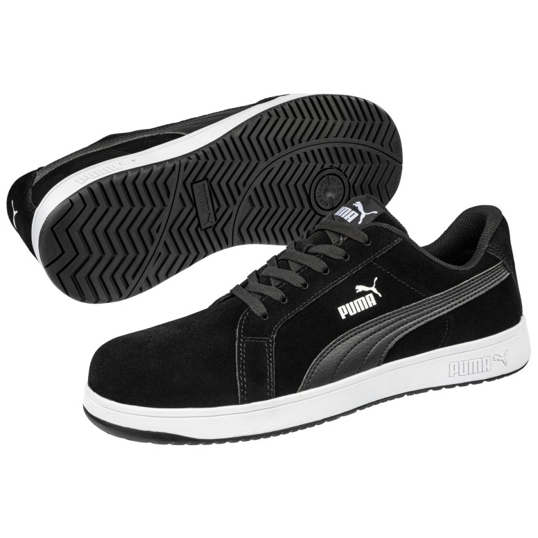 Chaussures de sécurité Puma Iconic Suede Black...