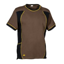 Tous dehors - T-shirt de travail Cofra Zuera 100 % coton V598-0-02 Taille M Couleur Boue/Noir