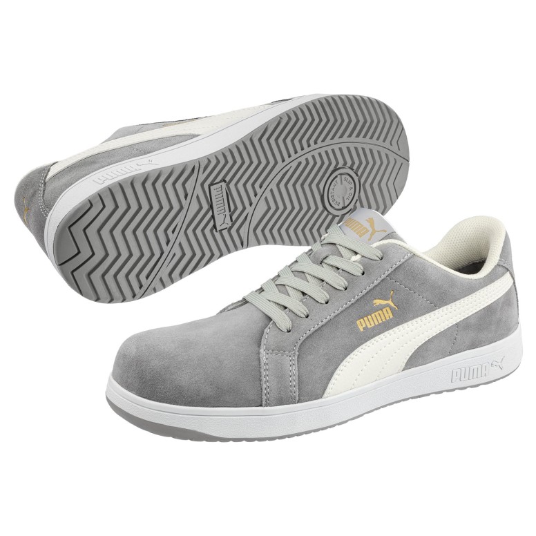 Chaussures de sécurité Puma Iconic Suede Grey...