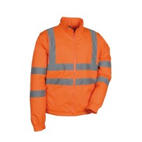 Tous dehors - Parka de travail haute visibilité Cofra Telsen V419-0-02 taille 3XL Couleur Orange Bleu Marine