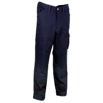 Tous dehors - Pantalons de travail extensibles à poches multiples Cofra Newcastle V222-0-02 taille M Couleur Bleu Marine