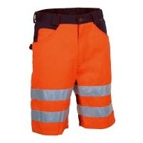Tous Dehors Shorts de travail haute visibilité à poches multiples Cofra Visibile V074-0-02 taille 56 couleur orange