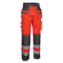 Tous Dehors - Pantalon de travail Haute visibilité Multipoches Cofra Blinding V078-0-00 taille 56 couleur jaune anthracite