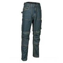 Tous dehors - Jean de travail extensible avec poches multiples Cofra Dùsseldorf V191-0-00 Taille 46 Couleur Bleu