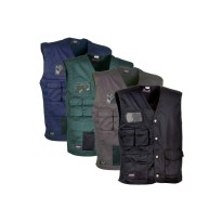 Tous dehors - Gilet de travail à poches multiples Cofra Monastir 100% coton V285-0-02 taille L couleur Noir