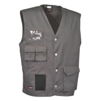 Tous dehors - Gilet de travail à poches multiples Cofra Monastir 100% coton V285-0-02 taille L couleur Noir